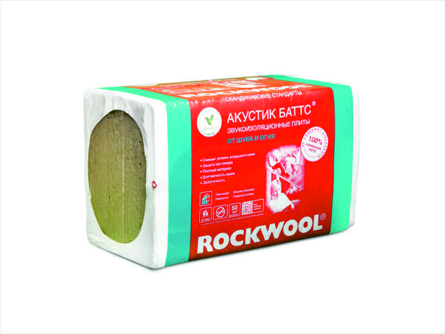 Утеплитель ROCKWOOL Acoustic 1000*600*50 (0,3м3) 6м2