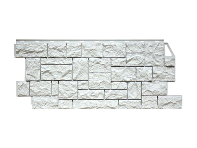 FineBer фасадная панель Камень Дикий Мелованный белый (1,117м*0,463м) 0,440м2