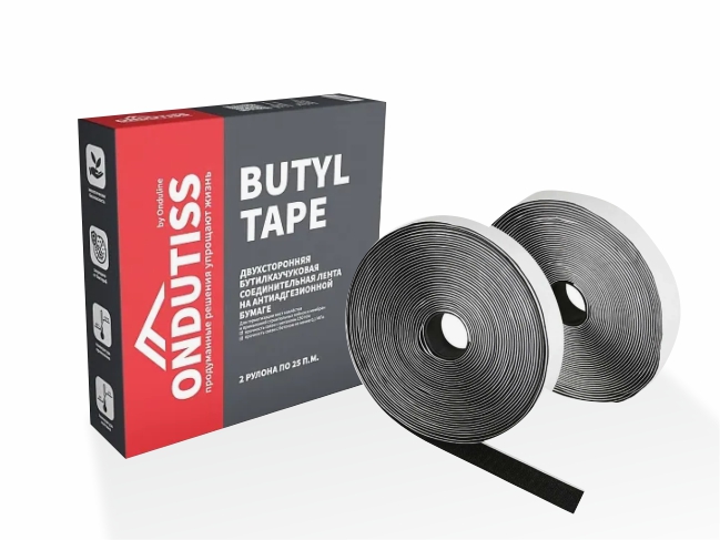 Ондутис Butyl Tape двусторонняя бутилкаучуковая лента по 25 м/п(2 шт в упак.)