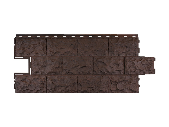 FineBer ДАЧНЫЙ фасадная панель Доломит Темно-коричневый (1,137м*0,471м) 0,450м2 (8шт/уп)